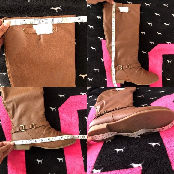 Vegan Leather Tall Brown boots size 9 - Picture 10 of 16